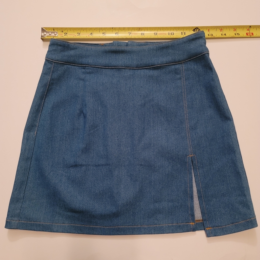 Skylar + Madison Y2K Mini Jean Skirt - Picture 4 of 7